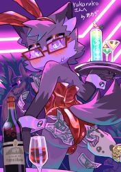 Rule 34 | 3boys, alcohol, animal ear fluff, animal ears, ass, banknote, blue eyes, blush, borrowed character, bottle, boutarou rx 78, cocktail glass, commission, cup, drinking glass, furry, furry male, glasses, highres, hostess, leotard, money, multiple boys, original, playboy bunny, rabbit ears, skeb commission, tropical drink, watch, wine, wine bottle, wine glass, wrist cuffs