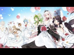 Rule 34 | 6+girls, alternate costume, backless dress, backless outfit, balloon, black hair, blush, bouquet, breasts, bridal veil, brown hair, cake, character request, cleavage, dress, flower, fnc (girls&#039; frontline), fnc (strawberry cake &amp; garden cosmos) (girls&#039; frontline), food, girls&#039; frontline, green hair, grizzly mkv (girls&#039; frontline), grizzly mkv (rain on a starry night) (girls&#039; frontline), highres, kar98k (girls&#039; frontline), kar98k (purity in vermilion) (girls&#039; frontline), letterboxed, m1014 (heartbeat before the angel statue) (girls&#039; frontline), m950a (girls&#039; frontline), m950a (the warbler and the rose) (girls&#039; frontline), makarov (a certain unscientific sunflower) (girls&#039; frontline), mod3 (girls&#039; frontline), multiple girls, official alternate costume, official art, rmb-93 (moonlit lover beyond reach) (girls&#039; frontline), stechkin (girls&#039; frontline), stechkin (miss camellia&#039;s special service) (girls&#039; frontline), veil, wedding dress, white hair, zas m21 (affections behind the bouquet) (girls&#039; frontline), zas m21 (girls&#039; frontline)
