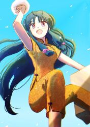 1girl blue_hair chinese_clothes long_hair ranma_1/2 shampoo_(ranma_1/2)