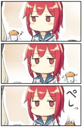 Rule 34 | 1other, 2girls, 3koma, batsubyou, comic, commentary request, eighth note, engiyoshi, hair ribbon, hat, highres, i-168 (kancolle), kantai collection, long hair, multiple girls, musical note, ponytail, red hair, ribbon, school swimsuit, silent comic, solo focus, swimsuit, translation request, u-511 (kancolle), upper body