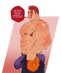 Rule 34 | 1boy, abs, alternate facial hair, arm hair, artist request, ass, ass hair, bara, beard, blue male underwear, body hair, boku no hero academia, bulge, bulge lift, chest hair, dressing, endeavor (boku no hero academia), english text, facial hair, feet out of frame, from side, frown, hairy, highres, i&#039;ve never seen a guy recreate this successfully tbh (meme), large bulge, large pectorals, long sideburns, looking at viewer, male focus, male underwear, mature male, meme, meta, muscular, muscular male, navel hair, nipples, open pants, pants, pants lift, pectorals, short hair, sideburns, solo, stomach, thick arms, topless male, undersized clothes, underwear