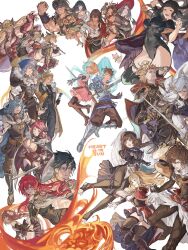 Rule 34 | 6+boys, 6+girls, abramelin (granblue fantasy), aliza (granblue fantasy), armor, armored boots, atum (granblue fantasy), bennu (granblue fantasy), black hair, blonde hair, blue hair, blue shirt, boots, breasts, brown footwear, brown hair, cagliostro (granblue fantasy), ceodric (granblue fantasy), character request, demon girl, demon horns, djeeta (granblue fantasy), drang (granblue fantasy), dress, english text, feathered wings, fenie (granblue fantasy), gran (granblue fantasy), granblue fantasy, hashibiro kou (garapiko p), highres, holding, holding sword, holding weapon, hood, hoodie, horns, horus (granblue fantasy), ladiva, large breasts, long hair, lyria (granblue fantasy), magus (granblue fantasy), medium breasts, multiple boys, multiple girls, osiris (granblue fantasy), pink dress, ra (granblue fantasy), raziel (granblue fantasy), richard (granblue fantasy), sabrina (granblue fantasy), seofon (granblue fantasy), shirt, short hair, spiked hair, stan (granblue fantasy), sturm (granblue fantasy), sword, tefnut (granblue fantasy), therese (granblue fantasy), thigh boots, weapon, wings