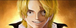 Rule 34 | 1boy, black eyes, blonde hair, commentary request, highres, ljjshmhday, male focus, one piece, open mouth, sabo (one piece), scar, scar across eye, scar on face, short hair, smile, solo, teeth