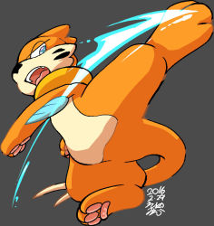 Rule 34 | androgynous, attack, buizel, creatures (company), ehime mikan, fighting, furry, game freak, gen 4 pokemon, gender request, nintendo, no humans, pokemon, pokemon (creature), simple background, solo, tail
