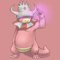Rule 34 | andrea botiller, angry, claws, colored skin, creature, creatures (company), energy, fangs, game freak, gen 2 pokemon, nintendo, no humans, pink skin, pointing, pointing up, pokemon, pokemon (creature), slowking, solo, transparent background