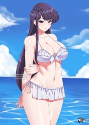 Rule 34 | 1girl, bikini, breasts, highres, jadenkaiba, komi-san wa komyushou desu, komi shouko, large breasts, long hair, solo, swimsuit