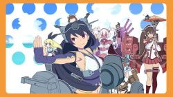 Rule 34 | 10s, 6+girls, akatsuki (kancolle), anchor, animated, animated gif, arms up, asymmetrical legwear, bare shoulders, beamed quavers, belt, belt skirt, blush stickers, bubble background, budget sarashi, cannon, capelet, carrying overhead, cloud, cloudy sky, collar, detached sleeves, closed eyes, fingerless gloves, fubuki (kancolle), gloves, hairband, hat, hatsuyuki (kancolle), headgear, hibiki (kancolle), ikazuchi (kancolle), inazuma (kancolle), kakuchoshi, kantai collection, long hair, looking at viewer, lying, machinery, midriff, miyuki (kancolle), multiple girls, musashi (kancolle), musical note, mutsu (kancolle), nagato (kancolle), navel, ocean, on head, on stomach, outstretched arms, ponytail, quaver, running, samidare (kancolle), sarashi, shimakaze (kancolle), shirayuki (kancolle), skirt, sky, sleeping, sleeveless, sparkle, spinning, spoken musical note, suzukaze (kancolle), torpedo, turret, two side up, umbrella, uneven legwear, vambraces, yamato (kancolle), yukikaze (kancolle), zzz