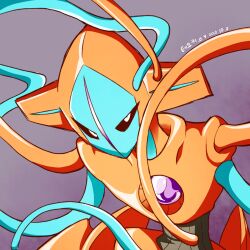 Rule 34 | 2018, artist request, creatures (company), dated, deoxys, deoxys (normal), expressionless, game freak, gen 3 pokemon, looking at viewer, mythical pokemon, nintendo, no humans, pokemon, pokemon (creature), solo, tentacles