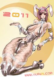 Rule 34 | 10s, 1girl, 2011, animal ears, breasts, rabbit ears, highres, large breasts, pink hair, solo, yuri ai
