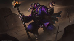 Rule 34 | 1boy, absurdres, black nails, cape, clothing request, flag, glowing, glowing eyes, highres, holding lamp, hood, hood up, jax (league of legends), joaowbenfica, league of legends, long hair, nail polish, outdoors, pants, planted, planted sword, planted weapon, ponytail, purple pants, sand, solo, squatting, sword, weapon