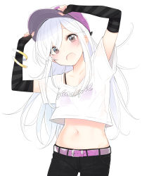 Rule 34 | 1girl, black legwear, breasts, highres, kojiki-life, long hair, open mouth, original, shirt, simple background, smile, solo, very long hair, white background