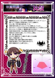 Rule 34 | 1girl, absurdres, abyssal ship, alternate costume, alternate eye color, animal collar, armpits, bare shoulders, bat wings, black leotard, bridal gauntlets, brown hair, character name, chart, checkered background, chibi, clenched hands, clenched teeth, clothing cutout, collar, corruption, dark persona, detached sleeves, full body, gem, heart, heart cutout, heart tattoo, hiei (kancolle), highleg, highleg leotard, highres, japanese text, kantai collection, latex, leotard, looking at viewer, militia minpei, navel, nipple cutout, nipples, pantyhose, pubic tattoo, purple eyes, red collar, short hair, skin tight, solo, tattoo, teeth, translated, wings