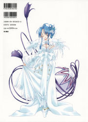 Rule 34 | angel flavor, artbook, bell, blue hair, bow, closed eyes, hair ornament, highres, nanase aoi, solo, wings