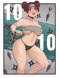 Rule 34 | 1girl, absurdres, breasts, highres, large breasts, luxu, naruto, naruto (series), solo, tenten (naruto)