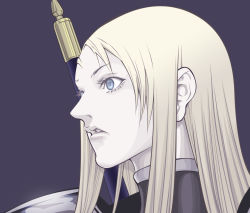 Rule 34 | 00s, 1girl, blonde hair, claymore (series), claymore (sword), galatea, grey eyes, solo, sword, vector trace, weapon