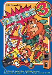 Rule 34 | 1980s (style), 1boy, angry, ape, arcade cabinet, brown hair, donkey kong, donkey kong (series), donkey kong 3, highres, hive, nintendo, official art, oldschool, retro artstyle, running, snake, stanley