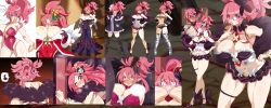 Rule 34 | absurdres, breasts, bursting breasts, cleavage, collage, cropped, disgaea, dismania (xenoman), highres, huge breasts, large breasts, pink hair, seraphina (disgaea), tagme, thick thighs, thighs, wide hips