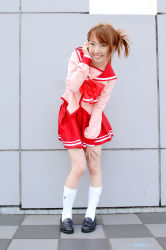 Rule 34 | cosplay, photo (medium), rin, sasamori karin, school uniform, serafuku, socks, to heart, to heart (series)