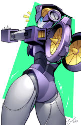 Rule 34 | 1girl, ass, autobot, bad id, bad tumblr id, blush, glowing, glowing eyes, mecha, nautica (transformers), robot, science fiction, solo, the transformers (idw), transformers, zoner