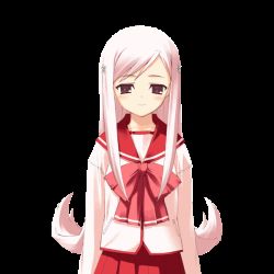 Rule 34 | 00s, 1girl, \o/, animated, animated gif, arms up, game cg, lucy maria misora, outstretched arms, pink hair, school uniform, serafuku, solo, to heart (series), to heart 2, transparent background