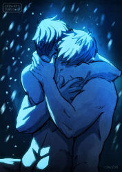 Rule 34 | 2boys, arms around neck, ass, bad id, bad tumblr id, bara, black hair, blonde hair, completely nude, couple, cris art, feet out of frame, hand on another&#039;s back, head on another&#039;s shoulder, hug, hulkling, male focus, marvel, multiple boys, mutual hug, nude, short hair, snowing, thick eyebrows, toned, toned male, wiccan, yaoi