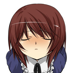 Rule 34 | 00s, brown hair, closed eyes, incoming kiss, rozen maiden, short hair, solo, souseiseki