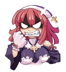 Rule 34 | angry, clenched hand, gloves, la pucelle, lowres, nippon ichi, prier, red hair