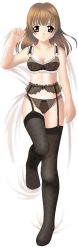 Rule 34 | 1girl, bra, highres, lingerie, long image, md5 mismatch, panties, solo, tall image, thighhighs, underwear, underwear only