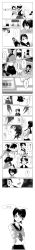 Rule 34 | 1boy, 1girl, absurdres, bakemonogatari, black hair, comic, english text, fuura kafuka, glasses, greyscale, hair ornament, hairclip, hakama, hakama skirt, highres, itoshiki nozomu, japanese clothes, kamiya hiroshi, kimono, long image, midriff, monochrome, monogatari (series), navel, open mouth, parody, pleated skirt, richa doa, ringo mogire beam, sayonara zetsubou sensei, school uniform, serafuku, short hair, skirt, smile, tall image, translation request, voice actor connection, weighing scale