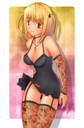 Rule 34 | 00s, 1girl, amane misa, black panties, blonde hair, breasts, brown eyes, cleavage, clothes lift, death note, dress, dress lift, fishnets, goth fashion, medium breasts, panties, short twintails, skirt, skirt lift, solo, thighhighs, twintails, two side up, underwear