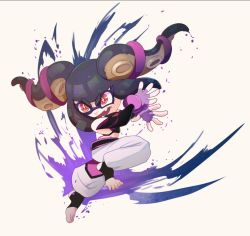 Rule 34 | 1girl, capcom, chinese clothes, crossover, dudou, han juri, inkling player character, nintendo, phil dragash, solo, splatoon (series), street fighter, tentacle hair