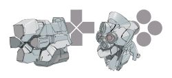 Rule 34 | d-pad, head only, highres, looking ahead, mecha, mechanization, mokutsuno, no humans, original, playstation symbols, robot, science fiction, simple background, white background