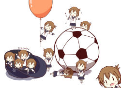 Rule 34 | &gt; &lt;, 6+girls, :d, ^^^, artist request, ball, balloon, brown hair, chibi, commentary, flat cap, flying sweatdrops, folded ponytail, hair ornament, hairclip, hat, inazuma (kancolle), kantai collection, lying, mini person, minigirl, multiple girls, multiple persona, nanodesu (phrase), neckerchief, o o, on back, open mouth, pleated skirt, school uniform, serafuku, shoes, skirt, sleeping, smile, soccer ball, thighhighs, zzz, | |