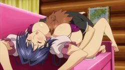 Rule 34 | 1girl, animated, animated gif, blush, bouncing breasts, breasts, huge breasts, maken-ki!, nijou aki, ooyama takeru, open mouth, sexually suggestive, takami akio