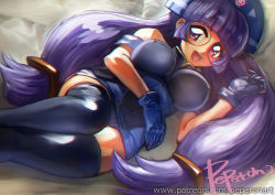 Rule 34 | absurdres, breasts, glasses, gluko, highres, large breasts, mon colle knights, purple hair, tagme