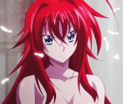 Rule 34 | 1girl, animated, animated gif, blue eyes, demon girl, high school dxd, lowres, red hair, rias gremory, screencap, solo, tagme