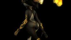 Rule 34 | 10s, 1girl, 3d, animated, arm tattoo, ass, ass focus, ass shake, back, black background, colored skin, female focus, glowing, glowing tattoo, grey skin, headpiece, highres, jiggle, long hair, looping animation, mask, medium hair, midna, multicolored skin, nintendo, orange hair, pointy ears, prehensile hair, resized, simple background, solo, tattoo, the legend of zelda, the legend of zelda: twilight princess, two-tone skin, upscaled, video, walking, video, wide hips