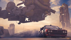 Rule 34 | 2others, aircraft, bridge, building, burnout, car, chasing, dust, gregory fromenteau, lancia 037, motor vehicle, multiple others, original, race vehicle, racecar, rally car, science fiction, signature, spacecraft, sunset, vehicle focus