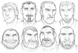 Rule 34 | 6+boys, bara, chest hair, cropped shoulders, expressions, facial hair, goatee, greyscale, growlygruntz, how to, large pectorals, male focus, mature male, monochrome, multiple boys, muscular, muscular male, mustache, nipples, old, old man, pectorals, short hair, sideburns, sketch, stomach, thick eyebrows