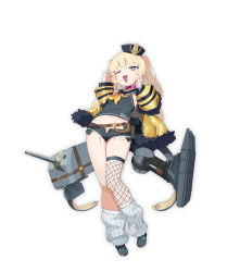 Rule 34 | 1girl, absurdres, anchor, azur lane, bache (azur lane), bad id, bad pixiv id, baelsera, black sailor collar, black shirt, blonde hair, collar, cutoffs, fishnet socks, fishnets, fur-trimmed jacket, fur trim, hat, heart, heart-shaped pupils, highres, jacket, long hair, micro shorts, mini hat, neckerchief, off shoulder, ok sign, one eye closed, open clothes, open mouth, open shorts, pink collar, purple eyes, rigging, sailor collar, shirt, shorts, simple background, single thighhigh, socks, solo, symbol-shaped pupils, thick eyebrows, thighhighs, two side up, white background, yellow jacket, yellow neckerchief