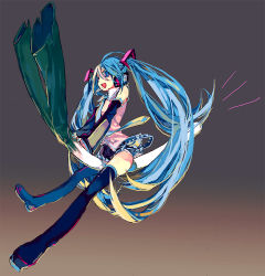 Rule 34 | hatsune miku, long hair, skirt, solo, tagme, thighhighs, twintails, vocaloid