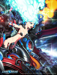 Rule 34 | + +, 1girl, bad id, bad pixiv id, blue eyes, blue hair, cable, chaos drive, company name, copyright name, electricity, energy, fire, glowing, glowing hair, hichi, highres, long hair, machine, matching hair/eyes, nude, official art, open mouth, original, solo, teardrop, tears, tube, venus (chaos drive), very long hair