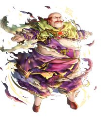 Rule 34 | 1boy, bald, closed eyes, facial hair, fat, fat man, fire emblem, fire emblem: radiant dawn, fire emblem heroes, full body, gem, grey eyes, highres, injury, jewelry, long hair, male focus, mustache, nintendo, official art, oliver (fire emblem), red hair, ring, solo, sparkle, torn clothes, transparent background