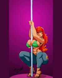 Rule 34 | aleksandrgav, breasts, nami (one piece), one piece, pole, pole dancing, stripper pole, thick thighs, thighs