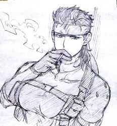 bandana genderswap genderswap_(mtf) metal_gear_(series) metal_gear_solid mullet osoma_(kasuzame_pao) sneaking_suit solid_snake