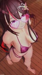 Rule 34 | artist request, azki (hololive), bikini, breasts, glasses, highres, hololive, large breasts, swimsuit, tagme, virtual youtuber