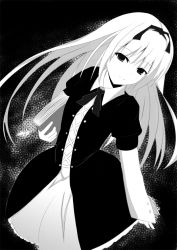 Rule 34 | 1girl, akabane rin, bad id, bad pixiv id, greyscale, long hair, looking at viewer, monochrome, shoujo byou, smile, solo