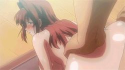 Rule 34 | 10s, aisai nikki, all fours, animated, animated gif, anus, ass, ass grab, bent over, blush, bouncing breasts, breasts, brown hair, censored, cheating (relationship), from behind, hairband, long hair, looking back, lowres, nipples, nude, pussy, red hair, sanae (aisai nikki), sex, sideboob, vaginal