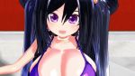 Rule 34 | 3d, animated, ariane cevaille (silo9), black hair, breasts, cleavage, dress, high heels, large breasts, long hair, purple eyes, see-through, silo9, slapping, sound, thighhighs, video
