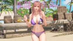 Rule 34 | 1girl, 3d, beach, bikini, breasts, cleavage, dead or alive, dead or alive 6, highres, honoka (doa), large breasts, official art, swimsuit, tecmo
